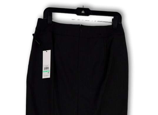 NWT Womens Black Stretch Back Zip Knee Length Straight & Pencil Skirt Sz 8 image number 4