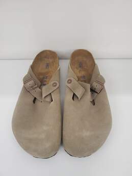 Men Birkenstock Boston Soft Footbed Taupe slip on shoes Size-11.5