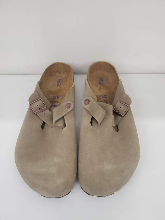 Men Birkenstock Boston Soft Footbed Taupe slip on shoes Size-11.5 image number 1