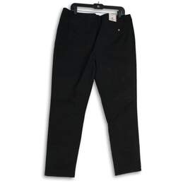 NWT Tommy Hilfiger Womens Black Flat Front Slash Pocket Chino Pants Size 16 alternative image