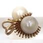 10K Yellow Gold Double Pearl Pendant - 2.2g image number 3
