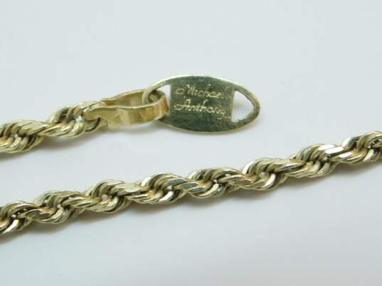 14K Gold Twisted Rope Chain Necklace For Repair 7.2g image number 4