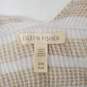 Eileen Fisher WM's Beige & White Striped Cardigan Sweater Size S image number 3