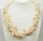 Romantic 14K Yellow Gold Clasp Pearl Necklace 130.7g image number 1