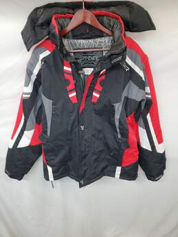 Mn Spyder Red Black White Snowboard Ski Jacket Sz XL