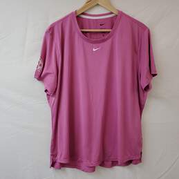 Nike Dri-Fit Training Pink Short Sleeves Polyester Shirt Women's XXL