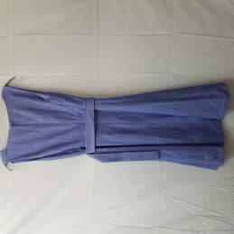 Ann Taylor Blue Rayon Polyester Blend Midi Dress Womens Size 2 Petite alternative image