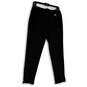 Womens Black Flat Front Stretch Elastic Waist Pull-On Ankle Pants Size M image number 1