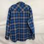 Pendleton MN's Blue & Gray Plaid Flannel Pearl Snap Button Long Sleeve Shirt Size XL image number 3