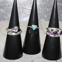Assortment of 3 Sterling Silver Rings (Size 4.25-5.75) - 8.2g alternative image