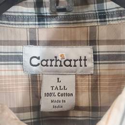 Carhartt Men Multicolor Plaid Button up Sz L Tall alternative image