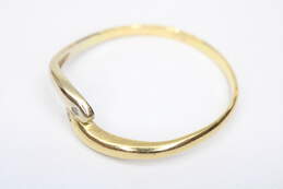 18K Yellow Gold Diamond Accent Ring (SZ 5.25) - 0.8g