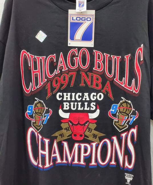 Buy the Vintage 1997 Chicago Bulls NBA Champions LOGO 7 Shirt NWT