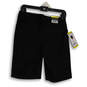 NWT Womens Black Flat Front Mid Rise Pull-On Bermuda Shorts Size Small image number 2