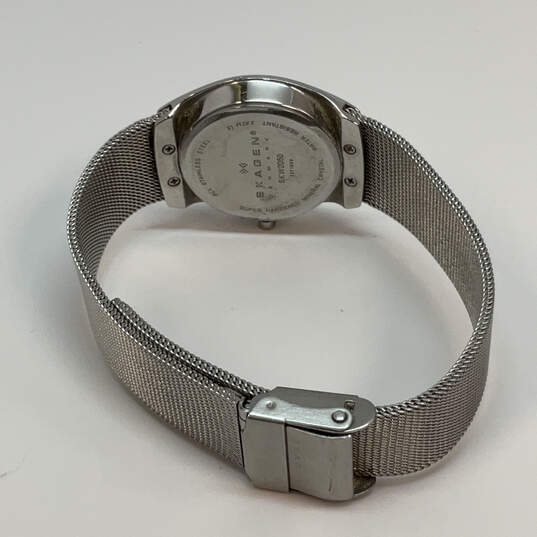 Designer Skagen Denmark SKW2050 Silver-Tone Rhinestones Analog Wristwatch image number 4