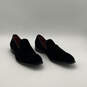 Mens Black Suede Round Toe Low Top Block Heel Slip-On Loafer Shoes Size 11 image number 2