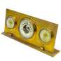 Vintage Made In Western Germany Barometer Hygrometer Temperature Solid Brass image number 1