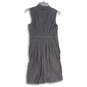 NWT Womens Black Sleeveless Pleated Knee Length Sheath Dress Size 0 4/6 image number 2