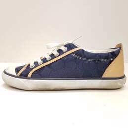 Coach Barrett Sneakers Shoes Blue F0007/I05 A1067 Size 7