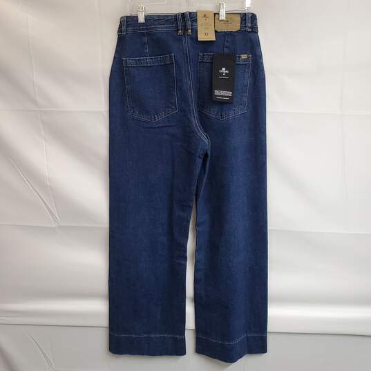 Thrills Women’s Size 10 US Wide Leg Belle Crop Stretch Jeans Blue High Waist image number 3