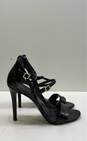 Michael Kors Embossed Leather Strappy Heels Black 9 image number 3