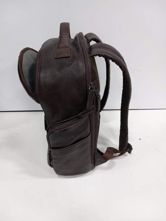 Bric's Brown Leather Backpack image number 6