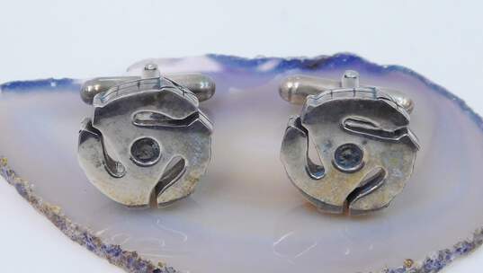 Cynthia Gale New York & Artisan 925 Modernist Abstract Swirl & Button Cuff Links Variety 21.7g image number 3