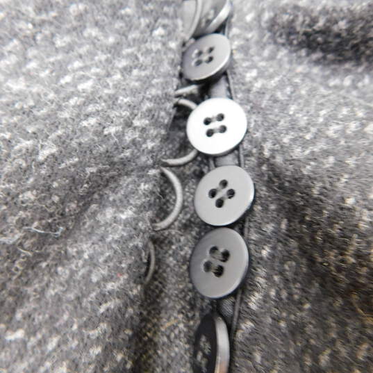 Armani Collezioni Grey Wool Ruffle Trim Peplum Blazer Women's Jacket Size 4 with COA image number 6