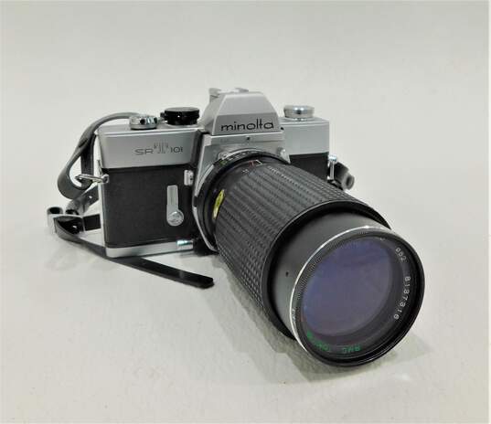 Minolta SRT 101 35mm SLR Film Camera w/ 80-200mm Lens image number 1