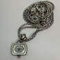 Designer Brighton Silver-Tone Double Strand Engraved Pendant Necklace image number 2