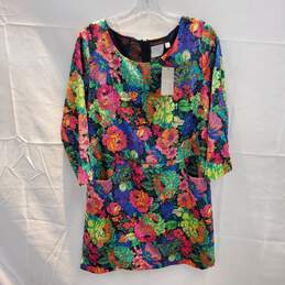Anthropologie HD in Paris Floral Zip Back Dress NWT Size M