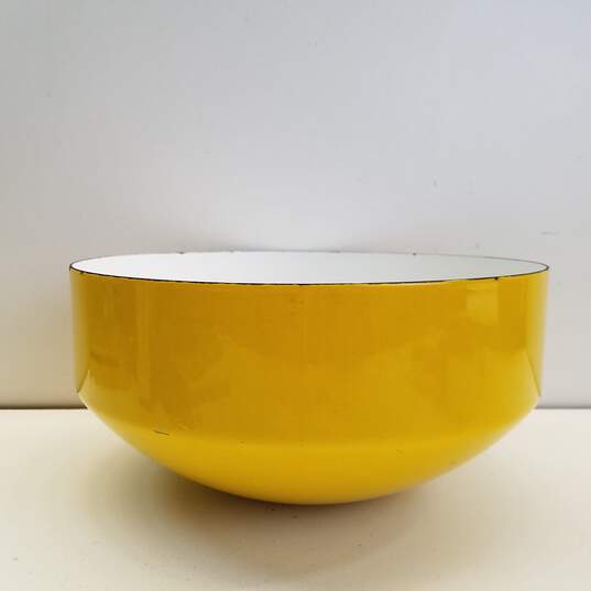 Vintage Yellow COPCO 11.5 Inch Enamel Mixing Bowl Michael Lax Design Switzerland image number 2