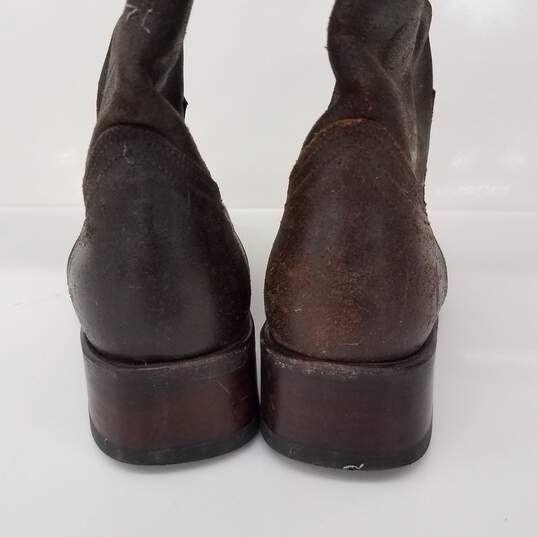 Frye Genuine Goodyear Welt Brown Leather F955 Sz Men's 10 1/2 M 14 Inch Western Boots image number 4