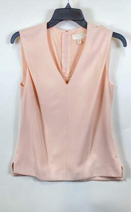 Ted Baker Womens Pink Sleeveless V-Neck Back Zipper Blouse Top Size 1