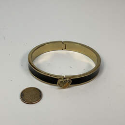 Designer Vera Bradley Gold-Tone Black Enamel Classic Hinged Bangle Bracelet alternative image