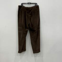 Ermenegildo Zegna Mens Brown Corduroy Pleated Ankle Pants Size 40 w/COA alternative image