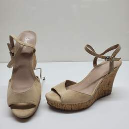 Charles By Charles David Lambert Women's Cork Wedge Sandal Heel Size 7.5M