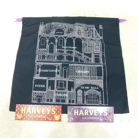 Harveys Disney Haunted Mansion Hitchhiking Ghosts Dust Bag w/ Bumper Stickers image number 1