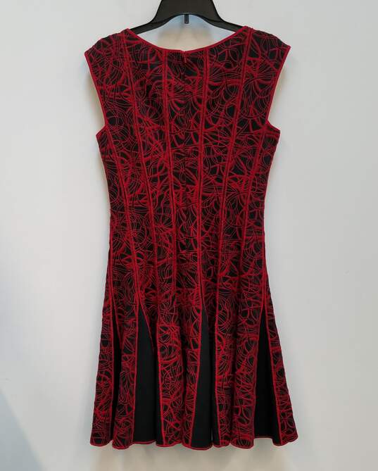 Tadashi Shoji Women Red Embroidered Dress M image number 1