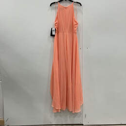 NWT Womens Pink Keyhole Neck Asymmetrical Hem Back Zip Maxi Dress Size 10 alternative image