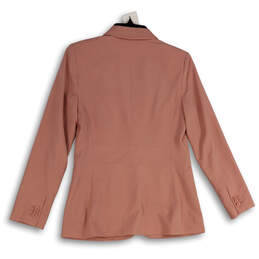Womens Pink Long Sleeve Notch Lapel Single Breasted One Button Blazer Sz 2P alternative image