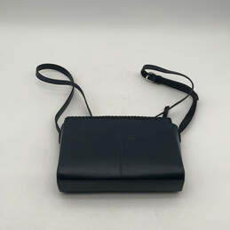 Womens Black Leather Floral Outer Pockets Adjustable Strap Crossbody Bag alternative image