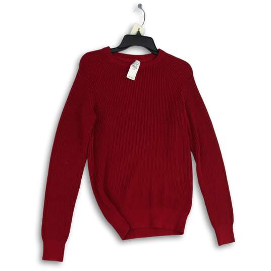 NWT American Eagle Womens Red Knitted Long Sleeve Pullover Sweater XS image number 1