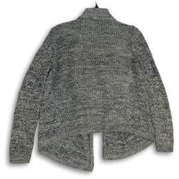Womens Gray Long Sleeve Shawl Collar Open Drape Front Cardigan Sweater Size S alternative image