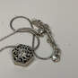 Designer Brighton Silver-Tone Crystal Filigree Hexagon Pendant Necklace image number 4