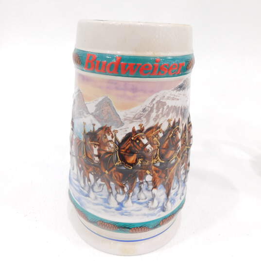 Budweiser Holiday Collection Ceramic Beer Steins Hometown Holiday Special Delivery image number 7