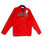 NWT Mens Red Long Sleeve Chicago Blackhawks Pullover Hoodie Size M image number 1