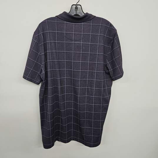 Purple Plaid Short Sleeve Collared Shirt image number 2