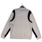 NWT Womens White Black Long Sleeve Pockets Full-Zip Biker Jacket Size Large image number 2