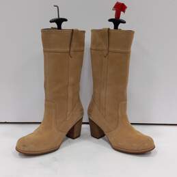 Timberland Women's Waterproof Leather Heeled Boots Tan Size 7.5 alternative image